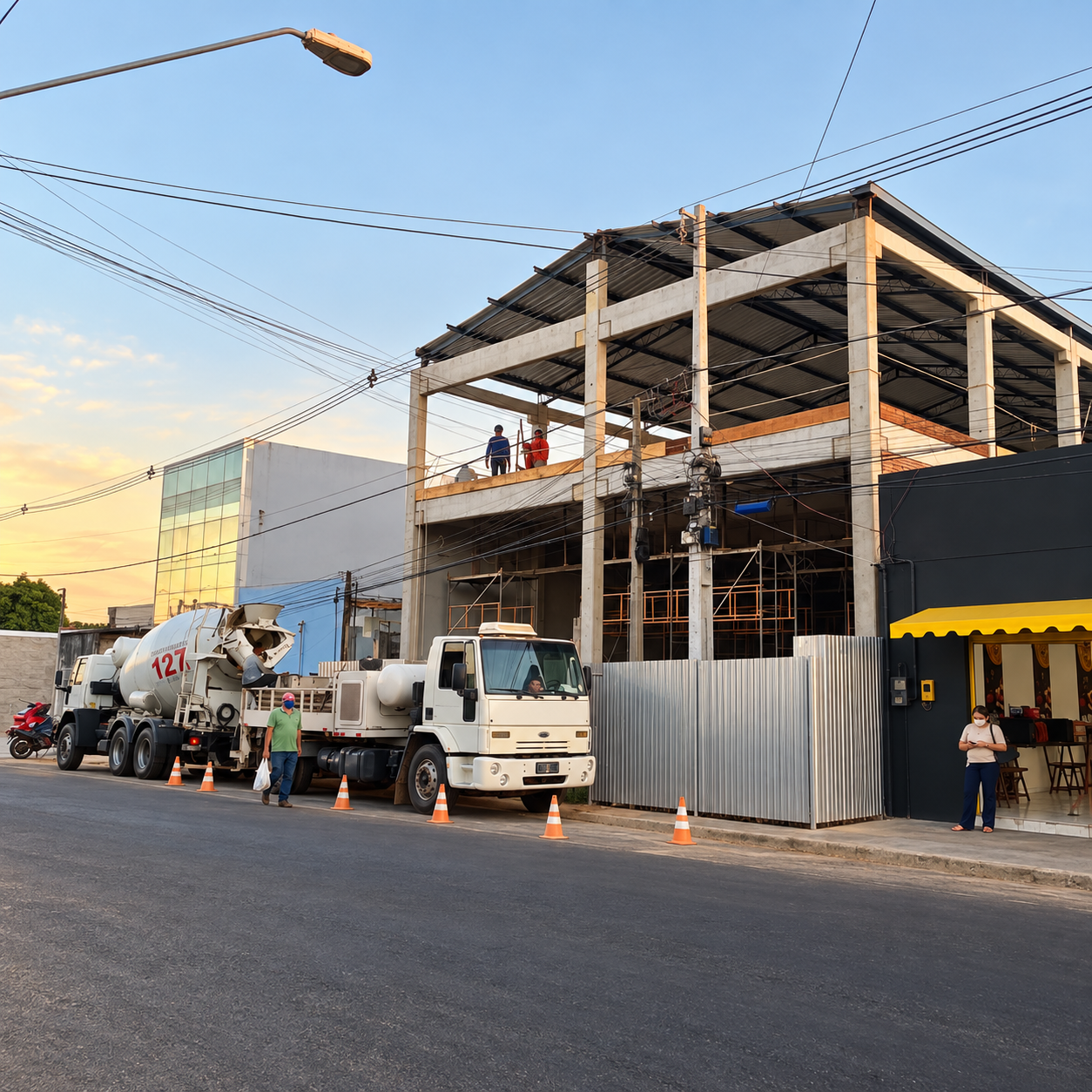 Visita técnica sobre a laje de cobertura